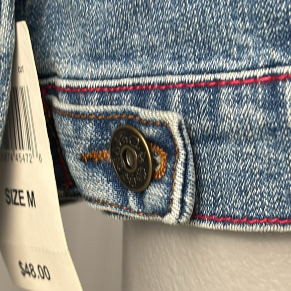 NWT - YNQ - Distressed Crop/Cropped Jean Jacket - Sz M - Picture 9 of 16